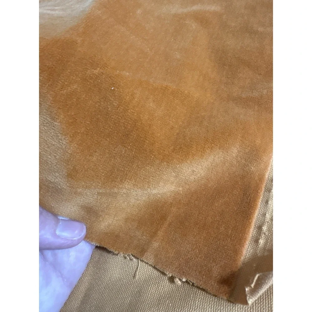 Vintage MCM That's 70s Show Style, Velvet Fabric Orange Cut